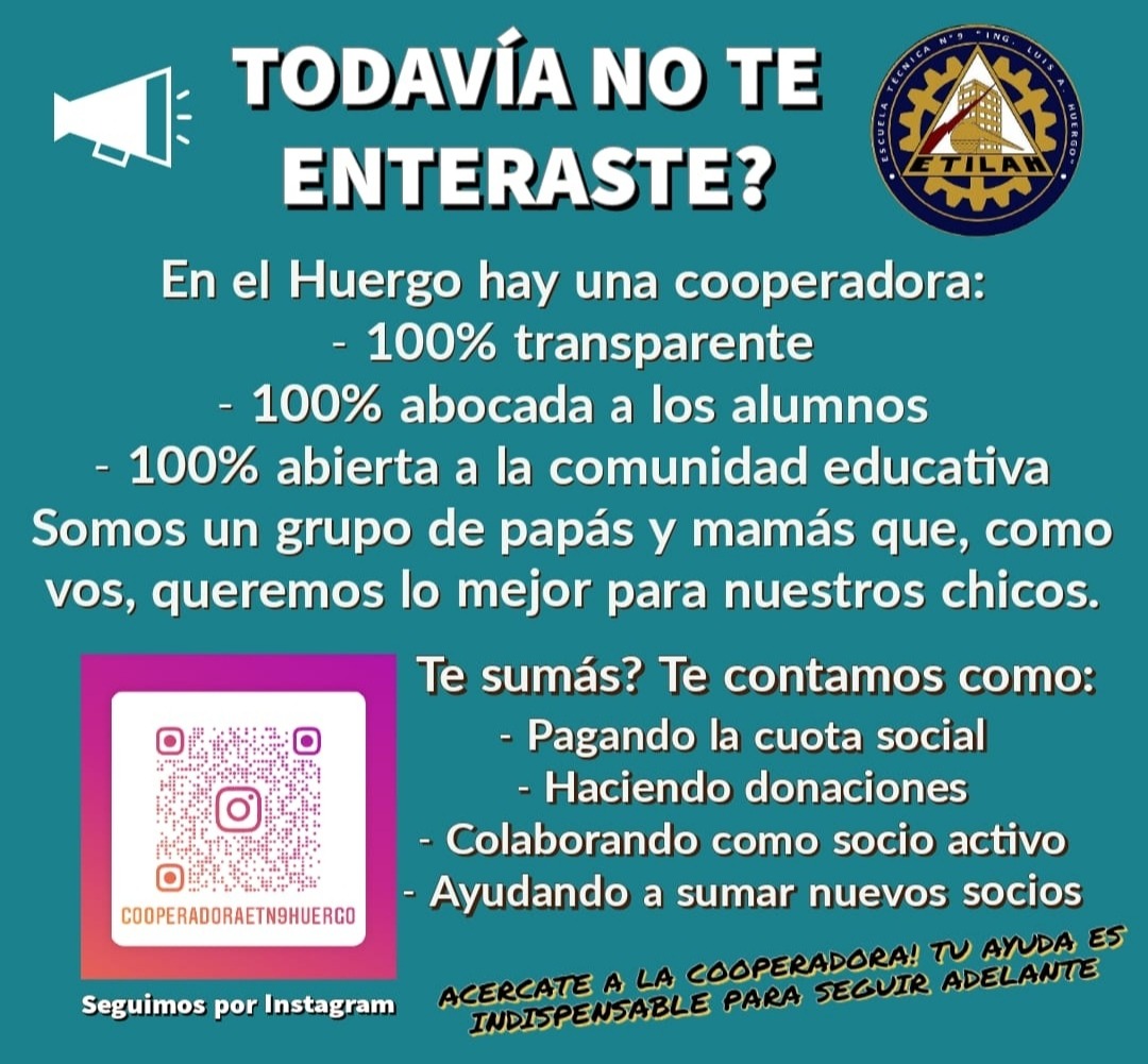 IMPORTANTE: Asociación Cooperadora